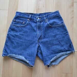 Vintage 90s 560 Levis Cut Off Denim Jean Shorts Size 31
